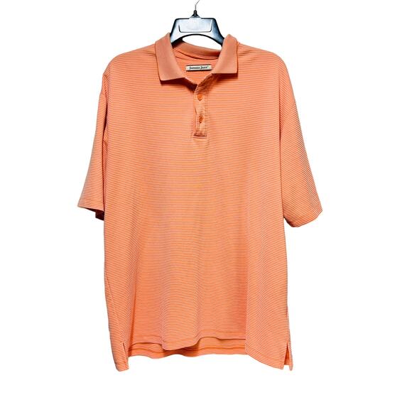 Jamaica Jaxx Men's Short Sleeve Orange Polo XLarge 3 button \\ - Picture 1 of 7